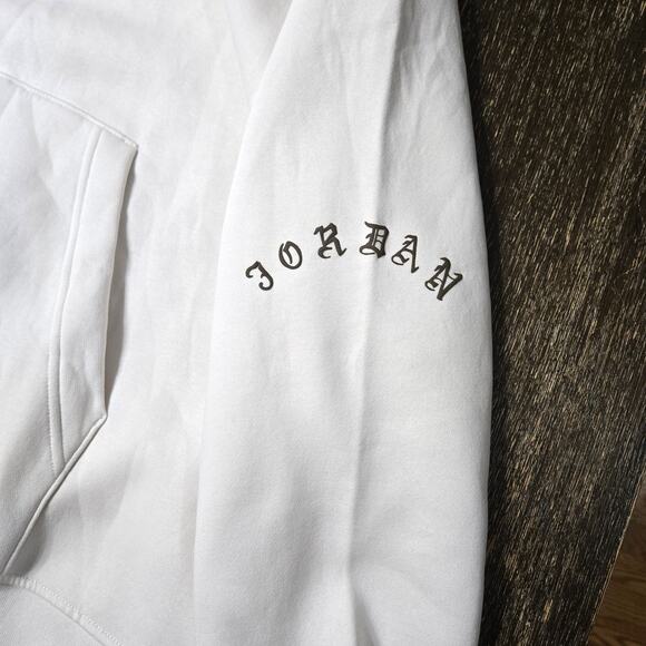 Jordan Size 2XL Men's Cream Umar Rashid X Artist Fleece Hoodie - Picture 8 of 13